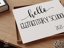 Hello Elementary School Sign, First Day Of Elementary School, PRINTABLE, Instant Download