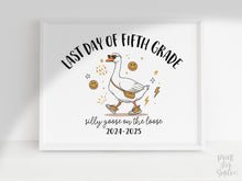 Funny Last Day Of Fifth Grade Sign PRINTABLE, 5th Grade Sign, Silly Goose, End Of School Sign, Photo Prop 2025