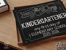 First Day Of Kindergarten Sign, Elementary School Sign Chalkboard PRINTABLE Photo Prop