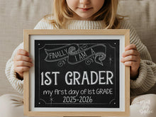 First Day Of First Grade Sign, 1st Grade Sign, Back To School Sign, PRINTABLE Chalkboard Photo Prop