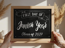 First Day Of Junior Year Sign PRINTABLE Chalkboard, Class Of 2027, School Sign, Photo Prop, Instant Download