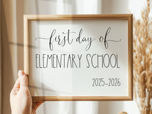 First Day Of Elementary School Sign PRINTABLE Back To School Sign Photo Prop