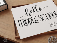 Hello Middle School Sign, First Day Of Middle School, PRINTABLE, Instant Download