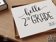 Hello 2nd Grade Sign, First Day Of 2nd Grade, PRINTABLE, Instant Download