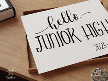 Hello Junior High Sign, First Day Of Junior High, PRINTABLE, Instant Download