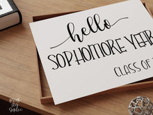 Hello Sophomore Year Sign, First Day Of Sophomore Year, PRINTABLE, Instant Download