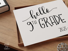 Hello 9th Grade Sign, First Day Of 9th Grade, PRINTABLE, Instant Download
