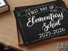 First Day Of Elementary School Sign PRINTABLE Chalkboard School Sign, Photo Prop, Instant Download