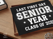 First Day Of Senior Year Sign Sports PRINTABLE Chalkboard Boy Last First Day School Style, High School Sign, Bold Simple Minimalist Modern