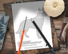 German Shepherd Pumpkin Carving Stencil Set, Dog Stencil, Printable Halloween Pattern, Template, Jack O' Lantern, Instant Download