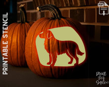 Golden Retriever Pumpkin Carving Stencil Set, Dog Stencil, Printable Halloween Pattern, Template, Jack O' Lantern, Instant Download