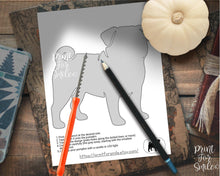 Pug Pumpkin Carving Stencil, Dog Stencil, Printable Halloween Pattern, Template, Jack O' Lantern, Instant Download