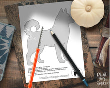 Husky Pumpkin Carving Stencil, Dog Stencil, Printable Halloween Pattern, Template, Jack O' Lantern, Instant Download