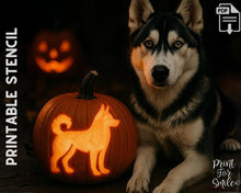 Husky Pumpkin Carving Stencil, Dog Stencil, Printable Halloween Pattern, Template, Jack O' Lantern, Instant Download
