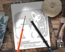 Corgi Halloween Pumpkin Stencil, Printable Dog Carving Pattern, Fall DIY Pet Art