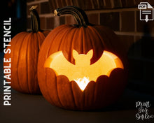 Spooky Bat Pumpkin Carving Stencil Template Halloween PRINTABLE