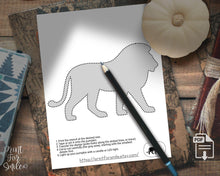Wild Animals Pumpkin Carving Stencil Set - Lion, Fox, Rhino, Bison, Wolf, Deer, Rabbit, Bear, Elephant PRINTABLE Templates