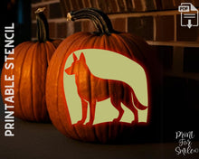 German Shepherd Pumpkin Carving Stencil Set, Dog Stencil, Printable Halloween Pattern, Template, Jack O' Lantern, Instant Download