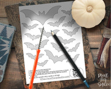 Flying Bats Pumpkin Carving Stencil Template Halloween PRINTABLE
