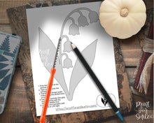 Lily Of The Valley Pumpkin Carving Stencil Template Floral Halloween PRINTABLE