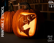 Fish Pumpkin Carving Stencil Template Ocean Halloween PRINTABLE