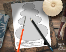 Stacked Stones Pumpkin Carving Stencil Template Pattern Halloween PRINTABLE