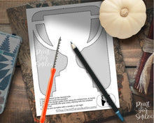 Trophy Pumpkin Carving Stencil Template Sports Halloween PRINTABLE