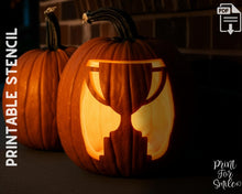 Trophy Pumpkin Carving Stencil Template Sports Halloween PRINTABLE