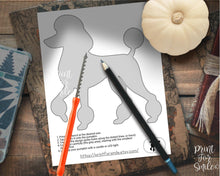 Poodle Pumpkin Carving Stencil, Dog Stencil, Printable Halloween Pattern, Template, Jack O' Lantern, Instant Download