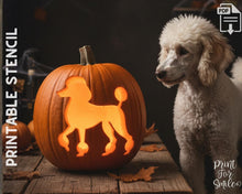 Poodle Pumpkin Carving Stencil, Dog Stencil, Printable Halloween Pattern, Template, Jack O' Lantern, Instant Download