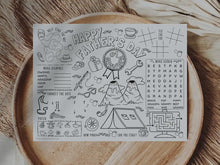 Fathers Day Coloring Page Grandpa Placemat PRINTABLE Activity Sheet