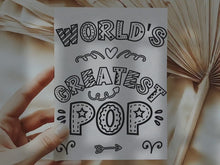 Fathers Day Card For Pop Coloring PRINTABLE