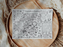 Wedding Placemat PRINTABLE Editable Coloring Kids Activity