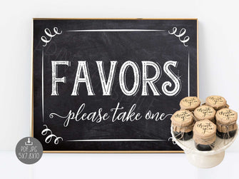 PRINTABLE Favors Sign Chalkboard