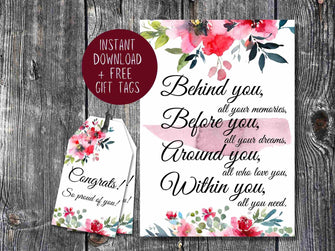 graduation card for her girl daughter sister printable