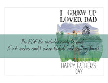 Printable Fathers Day Card Son Daughter