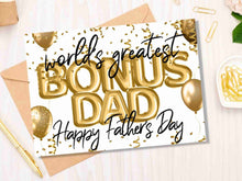 Fathers Day Card For Bonus Dad Printable