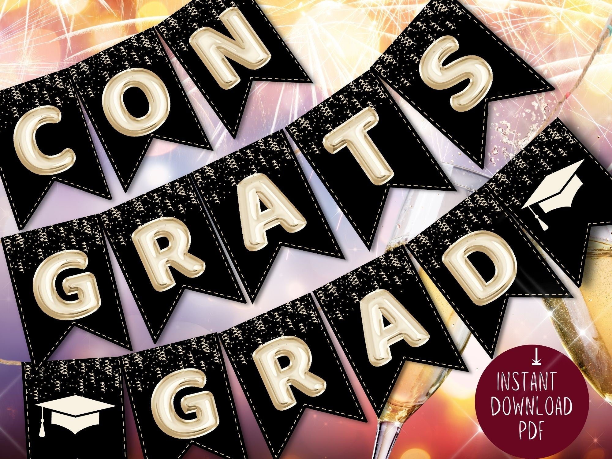 Graduation Banner Personalizable Printable