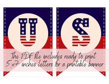 USA Banner Patriotic Banner Printable