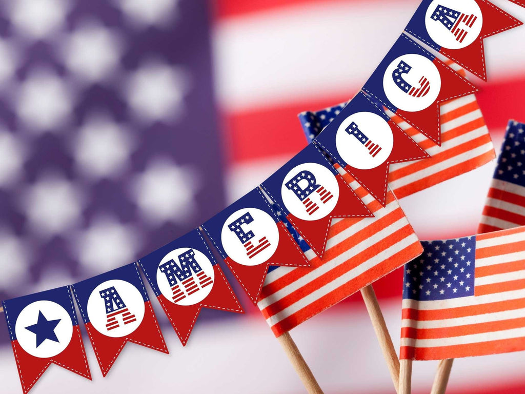 America Banner Printable Patriotic