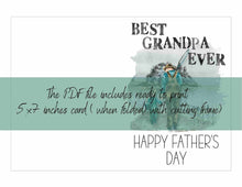 Grandpa Fathers Day Card, Printable Fathers Day Card, Father's Day Grandad