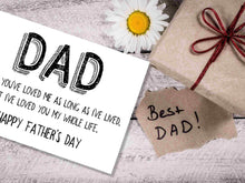 Printable Fathers Day Card From Daughter Son