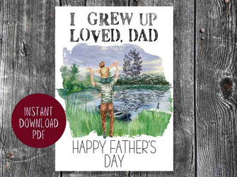 Printable Fathers Day Card Son Daughter