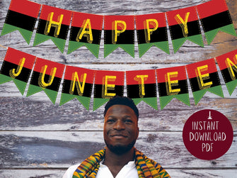 Juneteenth Banner PRINTABLE Party Decorations