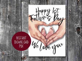 1st Fathers Day Card From Wife First Fathers Day Card PRINTABLE