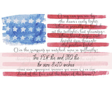 Star Spangled Banner Sign PRINTABLE 4th Of July Patriotic Wall Art