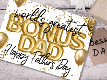 Fathers Day Card For Bonus Dad Printable