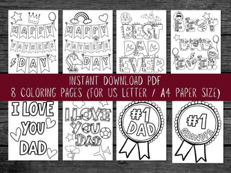 Fathers day coloring pages printable