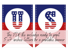 USA Banner Patriotic Banner Printable