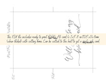 Will You Be My Bridesmaid Card PRINTABLE A6